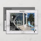 White marble Photo Lijst Briefkaart (Voorkant / Achterkant)