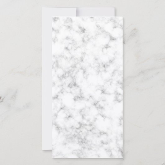 White Marble Photo Sympathie Bedankt (Achterkant)