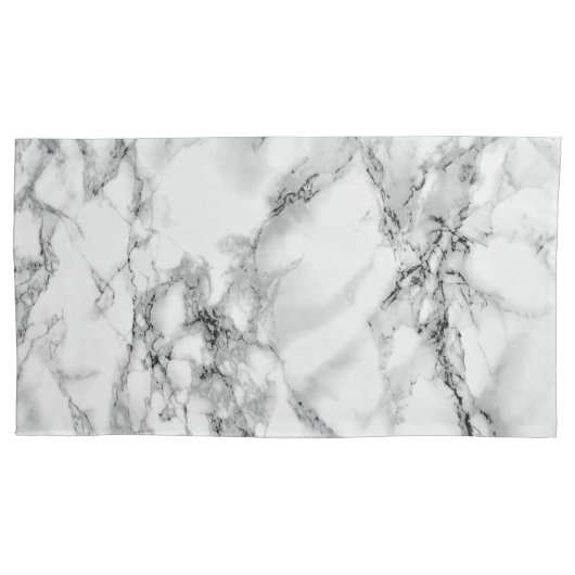 White Marble Pillow Cases Kussensloop (Voorkant-Links)