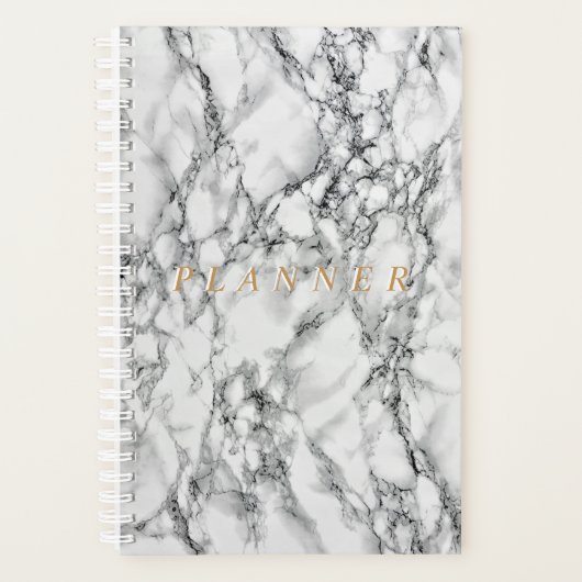 White marble Planner (Voorkant)