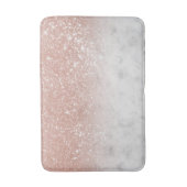 White marble Roos Gold Ombre Glitter Glam #1 Badmat (Voorkant Verticaal)