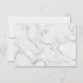 White Marble Script Bedankkaart (Achterkant)
