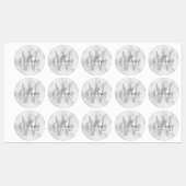 White Marble Script Specialized Monogram and Name Labels (Vel)