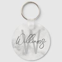 White Marble Script Specialized Monogram and Name