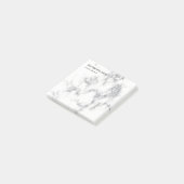 White Marble Silver Glitter Post-it® Notes (Schuin)