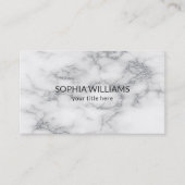 White Marble Silver Glitter Visitekaartje (Voorkant)