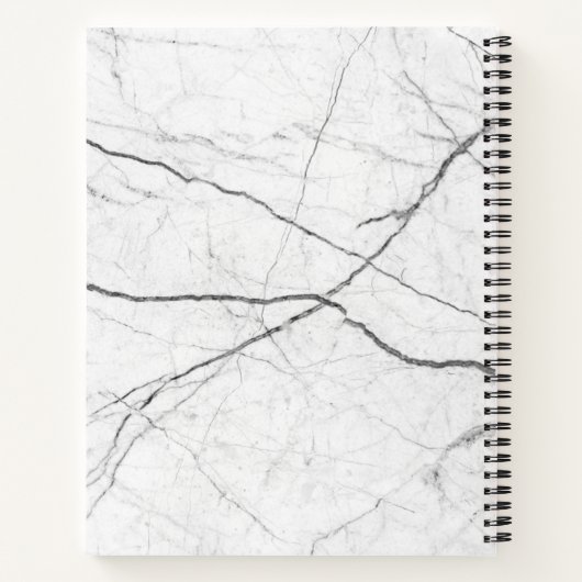 White Marble Sketch Book Notitieboek (Achterkant)