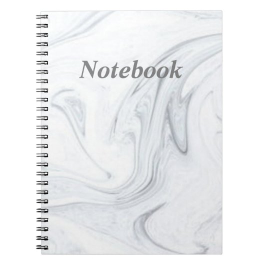 White Marble Spiral Photo Notitieboek (80 pagina's (Voorkant)