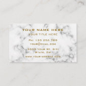 White marble Stone Gold Visitekaartje Professional (Achterkant)