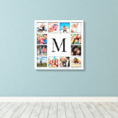 White Marble Stone Pattern Canvas Afdruk (Insitu (Houten vloer))