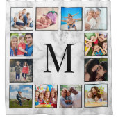 White marble Stone Pattern Douchegordijn (Voorkant)