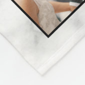 White marble Stone Pattern Fleece Deken (Hoek)