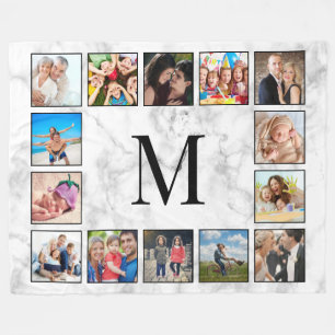 White marble Stone Pattern Fleece Deken