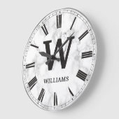 White marble Stone Pattern Grote Klok (Hoek)