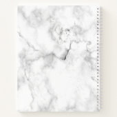 White Marble Stone Pattern Notitieboek (Achterkant)