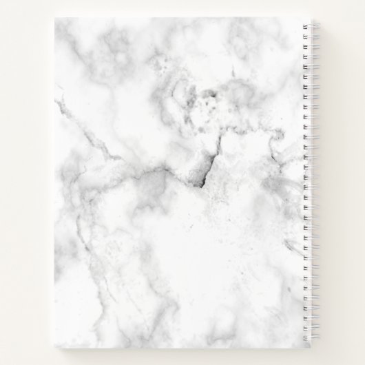 White Marble Stone Pattern Notitieboek (Achterkant)