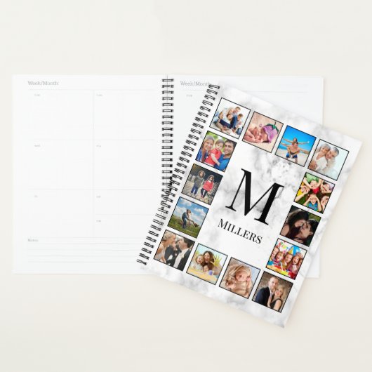 White marble Stone Pattern Planner (Display)