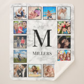 White marble Stone Pattern Sherpa Deken (Voorkant)