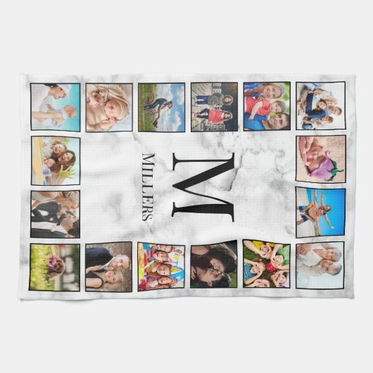 White marble Stone Pattern Theedoek (Horizontaal)