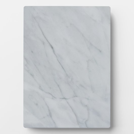 White marble Stone Tabletop Plaque met Easel Fotoplaat (voorkant)
