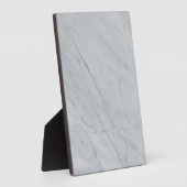 White marble Stone Tabletop Plaque met Easel Fotoplaat (Zijkant)