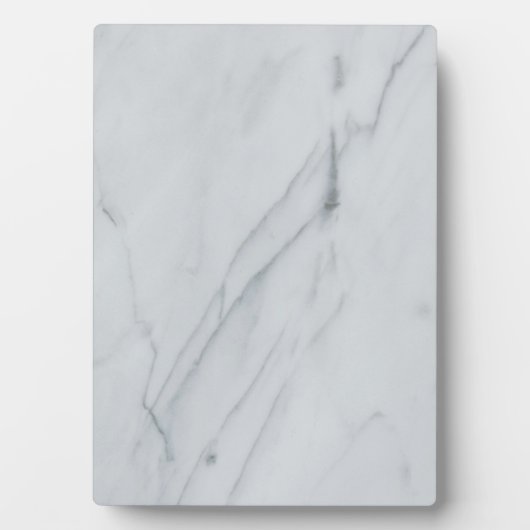 White marble Stone Tabletop Plaque met Easel Fotoplaat (voorkant)