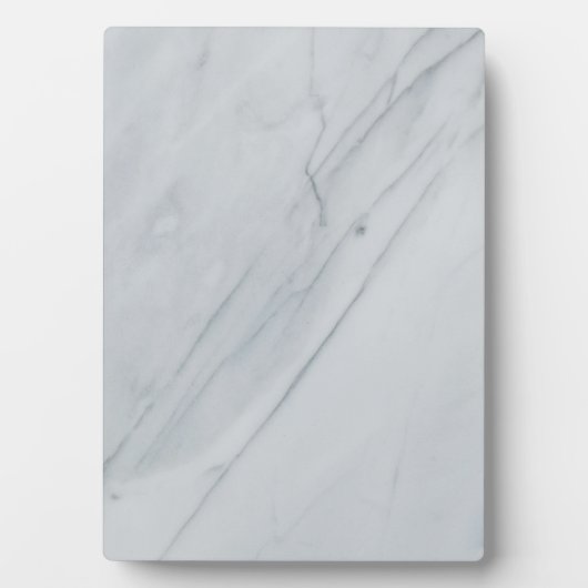 White marble Stone Tabletop Plaque met Easel Fotoplaat (voorkant)