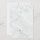 White marble Wedding Kaart (Achterkant)