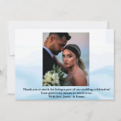 White marble Weeding Invitation Kaart (Achterkant)