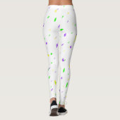 White Mardi Gras Confetti Leggings (Achterkant)