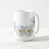 White Marguerite Daisy Flowers Koffiemok (Voorkant rechts)