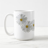 White Marguerite Daisy Flowers Koffiemok (Links)
