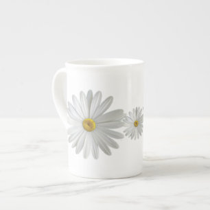 White Marguerite Daisy Flowers Porselein Kop