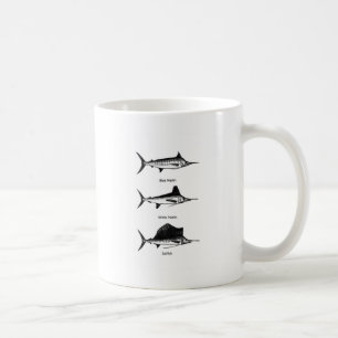 White Marlin - Blue Marlin - Sailfish Logo Koffiemok