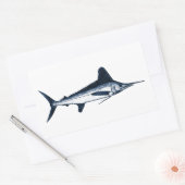 White Marlin Logo Rechthoekige Sticker (Envelop)