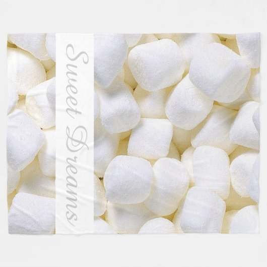 White Marshmallows Fleece Blanket (Voorkant (Horizontaal))