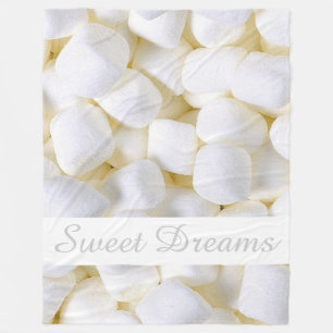 White Marshmallows Fleece Blanket Deken