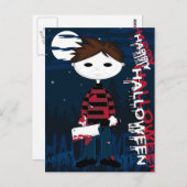 White Mask Serial Killer Briefkaart (Voorkant / Achterkant)