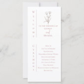 White & Mauve huwelijksceremonie (Voorkant)