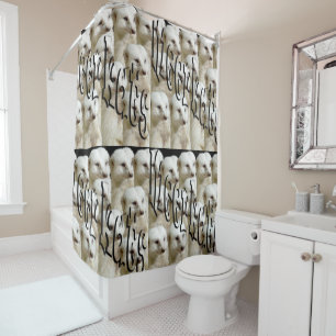White Meerkat Army, Shower Curtain. Douchegordijn