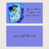 White Mermaid Sitting Thunder_Cove Visitekaartje (Voorkant /achterkant)