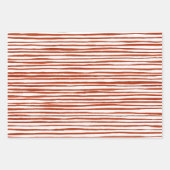 White "Merry Kerstmis" Kraft paper en Stripes (Voorkant)