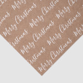 White "Merry Kerstmis" Kraft paper Tissuepapier (Detail)