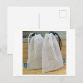 White Mesh Bag Fruit Mesh Bag Logo Print Mech Bag Briefkaart (Voorkant / Achterkant)