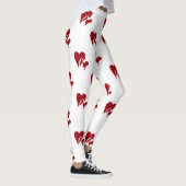 White met Red Hearts-Leggings Leggings (Rechts)