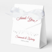 White met Red Simple Elegant Weddenschap Bedankt Bedankdoosjes (Voorkant Zijde)