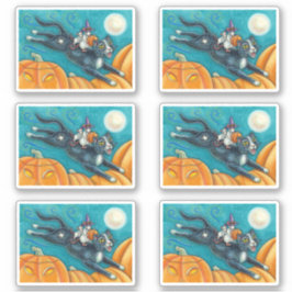 WHITE MICE & BLACK CAT OP HALLOWEEN PUMPKIN HUNT STICKER