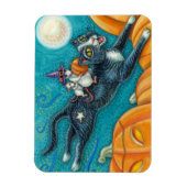 WHITE MICE & BLACK CAT OP HALLOWEEN SCAVENGER HUNT MAGNEET (Verticaal)