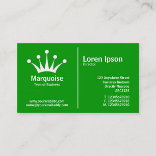 White Middle Rule (Crown) - Groen (009900) Visitekaartje