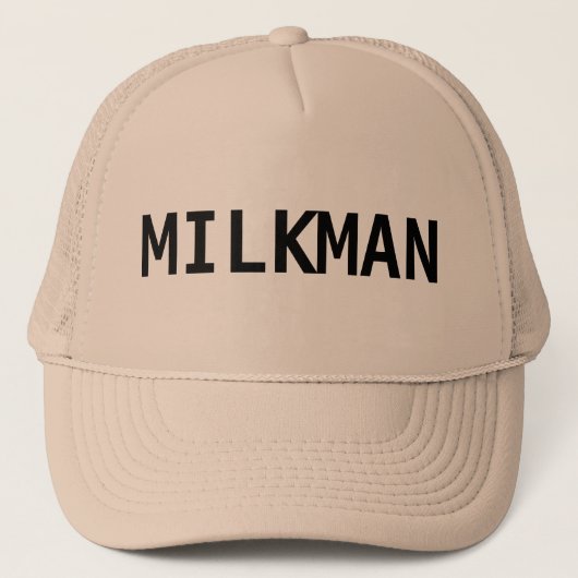 White Milkman Trucker Hat Pet (Voorkant)